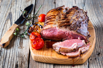 Rare roast beef