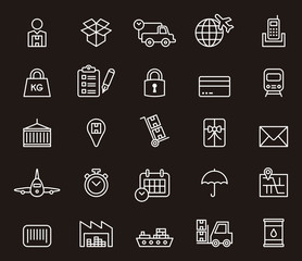 Cargo, Delivery, Freight Shipping & Transport icons