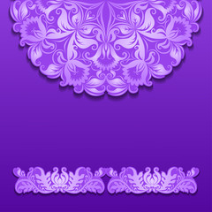 Vector lace pattern with shadow