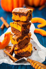 Pumpkin brownies
