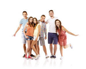 Obraz premium Grupa szczęśliwych uczniów