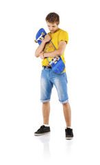 Young man with skateboard