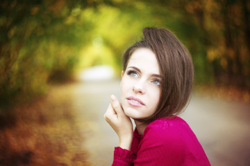 Autumn beauty woman portrait