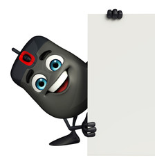 Computer Mouse Character with sign