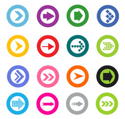 Arrow sign icon set