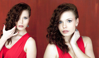 Naklejka premium Portrait of beautiful woman