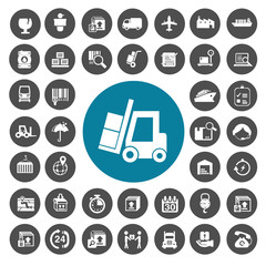 Logistic and Shipping icons set