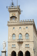 Fototapeta premium The public palace on Borgo Maggiore