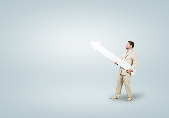 Businessman with arrow