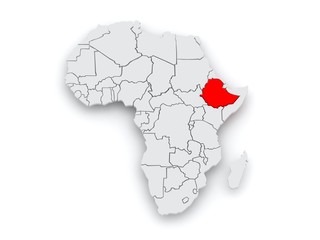 Map of worlds. Ethiopia.