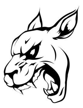 Panther puma or wildcat mascot