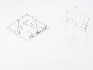 circus arena, perspective view