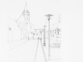 Brasov downtown sketch