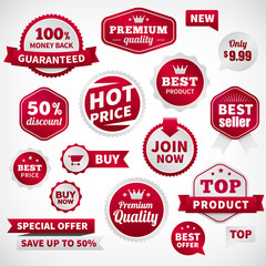 vector price offer banner labels set - 68114733