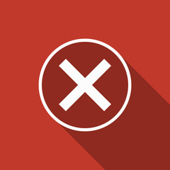 false icon with long shadow