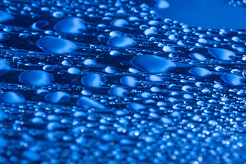 blue water background with drops