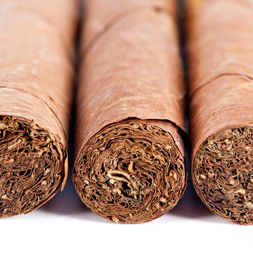 Closeup of cigar texture