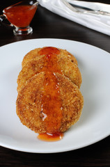 Chicken cutlets in breadcrumbs
