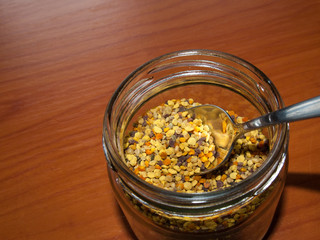 Bee pollen close-up