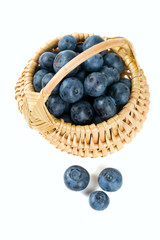 blueberries in a basket