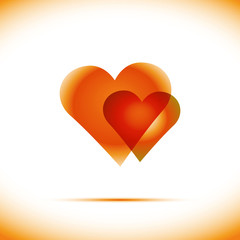Heart Icon Vector with Four