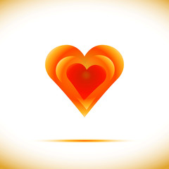 Heart Icon Vector with Four