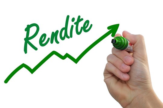 Pfeil gr&uuml;n Rendite