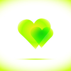 Heart Icon Vector with Four