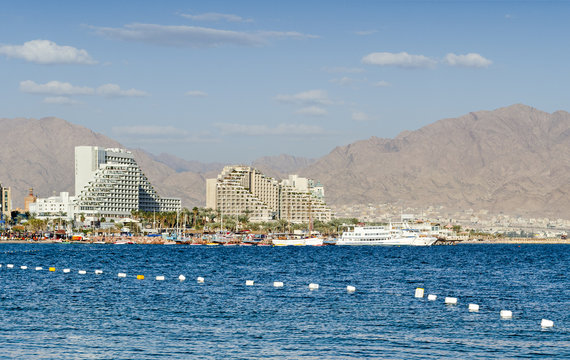 Eilat is a famous resort at the Red Sea