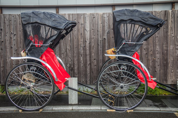 Japanese Rickshaw in Kyoto Japan