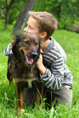 boy and his dog