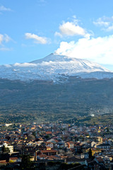 On the slopes of Etna covered by snow - Vulcano, Sicily