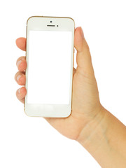 hand holding a modern smartphone