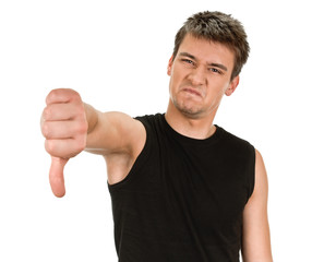 Fototapeta premium man thumbs down