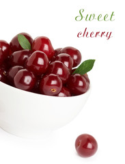 Ripe cherry in bowl