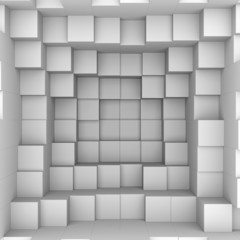 Abstract background: white boxes