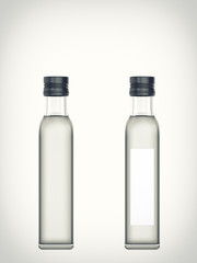Bottle with water isolated on a white background