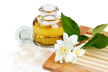 Spa composition with Jasmine, isolated