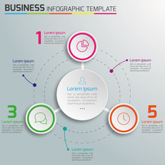 3-Step process infographics light vector background