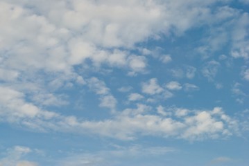 clouds in blue sky.