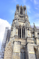 Fototapeta premium Medieval cathedral in Reims