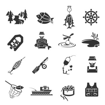 Set of Fishing Icons