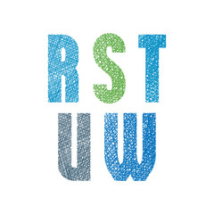 Retro style hand drawn bold geometric font 