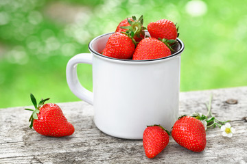 Frisch gepflückte Erdbeeren