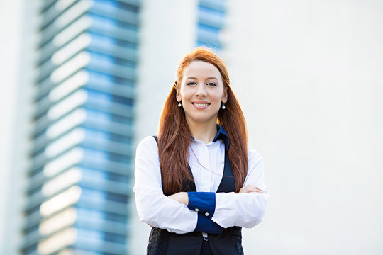 Portrait attractive confident  business woman, lawyer, student