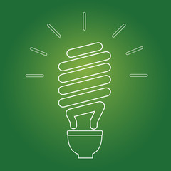 Eco Lightbulb. Vector Icon