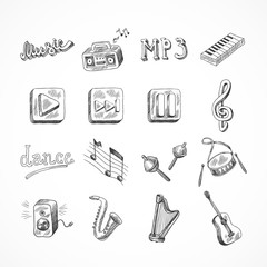 Set of music icons