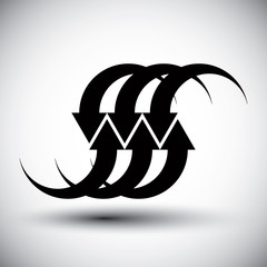 Arrows template conceptual icon, abstract symbol