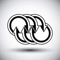 Arrows template conceptual icon, abstract 