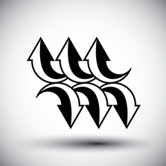 Arrows template conceptual icon, abstract 